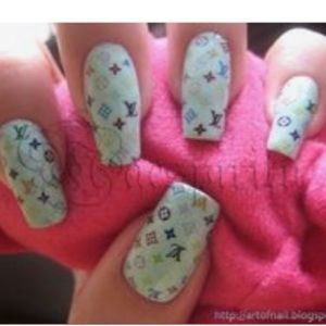 NEW LV set colorful nail wrap stickers